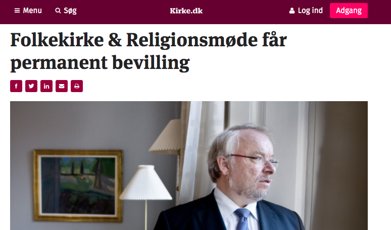 Folkekirke og Religionsmøde får permanent bevilling